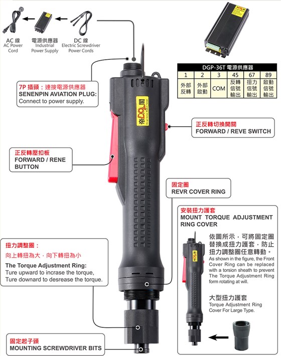 大型工业级精密无刷电动起子